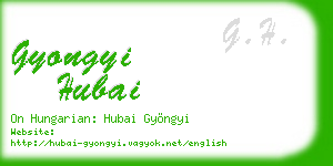 gyongyi hubai business card
